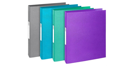 Teksto Ringbinder 2 Ring 30mm Capacity A4 Assorted Colours (Pack 10) 54650E - NWT FM SOLUTIONS - YOUR CATERING WHOLESALER