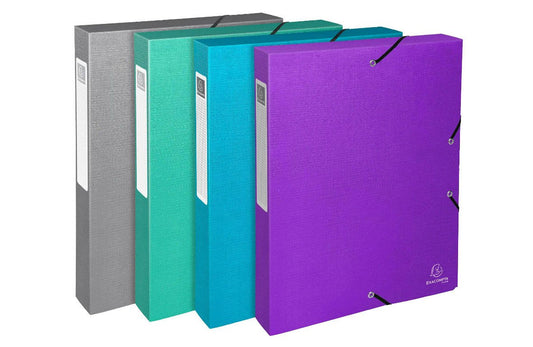Teksto Filing Box A4 40mm Spine Assorted Colours (Pack 8) 59640E - NWT FM SOLUTIONS - YOUR CATERING WHOLESALER