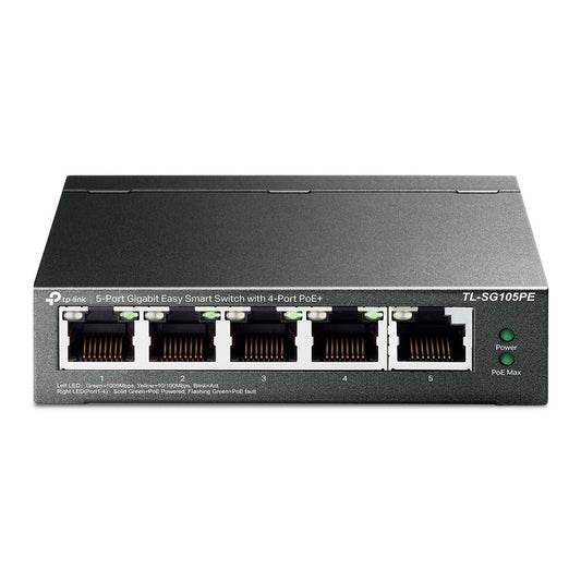 TP Link 5 Port Gigabit Easy Smart Switch with 4 PoE Plus Ports - NWT FM SOLUTIONS - YOUR CATERING WHOLESALER