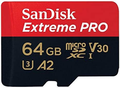 SanDisk Extreme PRO 64GB MicroSDXC Memory Card and Adapter - NWT FM SOLUTIONS - YOUR CATERING WHOLESALER