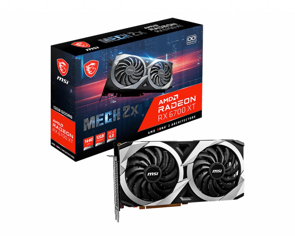 MSI AMD Radeon RX 6700 XT MECH 2X 12GB GDDR6 Graphics Card