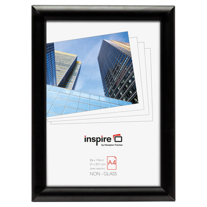 Hampton Frames A4 Non Glass Frame Black Aluminium SNAPA4BLK - NWT FM SOLUTIONS - YOUR CATERING WHOLESALER