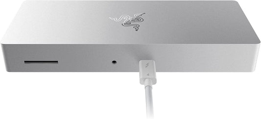 Razer Thunderbolt 4 Dock Chroma Premium Hub with RGB Lighting for Windows and Mac Mercury White - NWT FM SOLUTIONS - YOUR CATERING WHOLESALER
