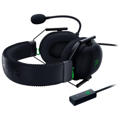 Razer Blackshark V2 Wired 3.5mm Connector Gaming Headset and USB Mic Enhancer Black
