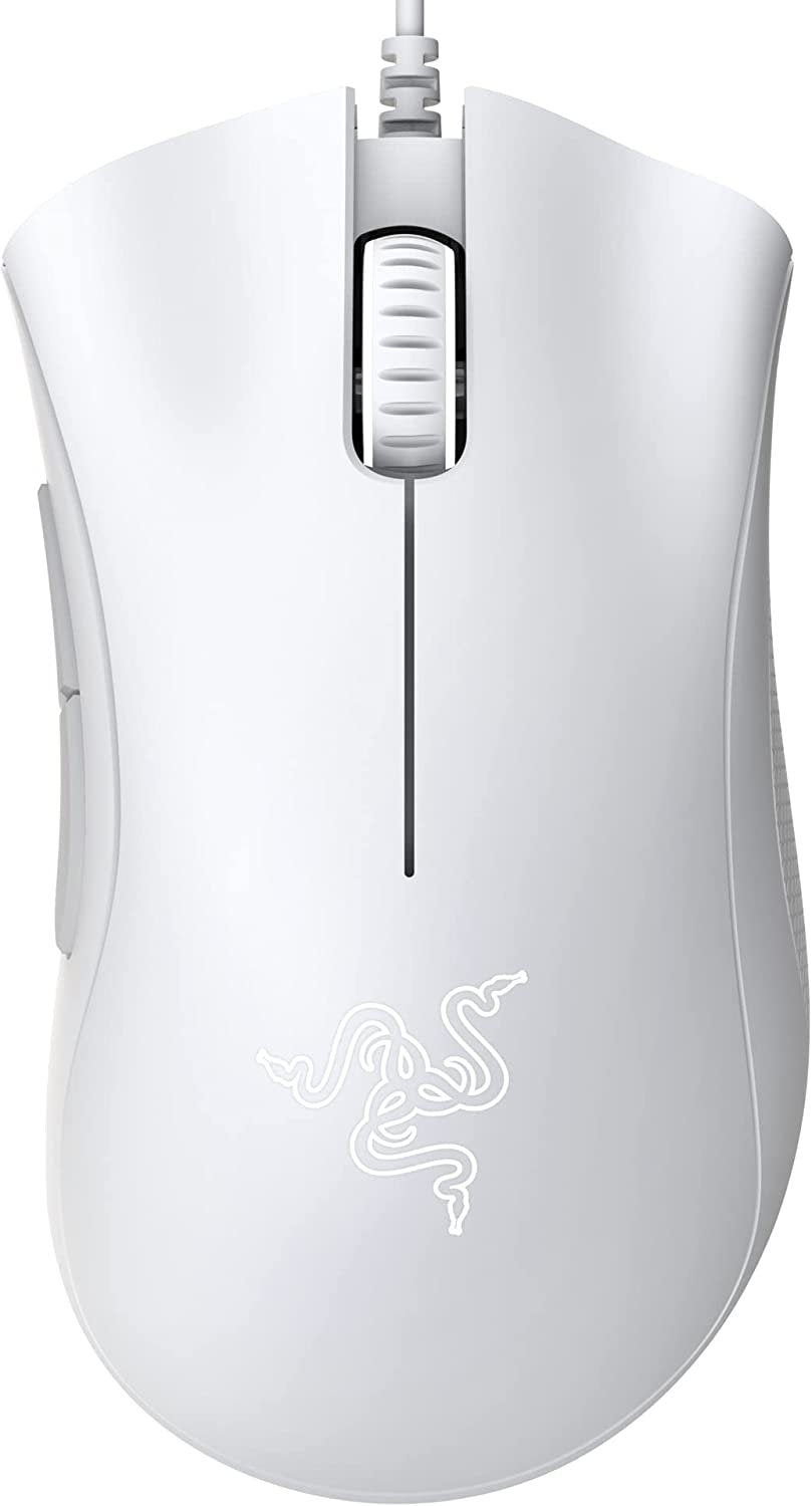 Razer DeathAdder Essential 2021 White Edition USB A Wired Optical 6400 DPI Gaming Mouse - NWT FM SOLUTIONS - YOUR CATERING WHOLESALER