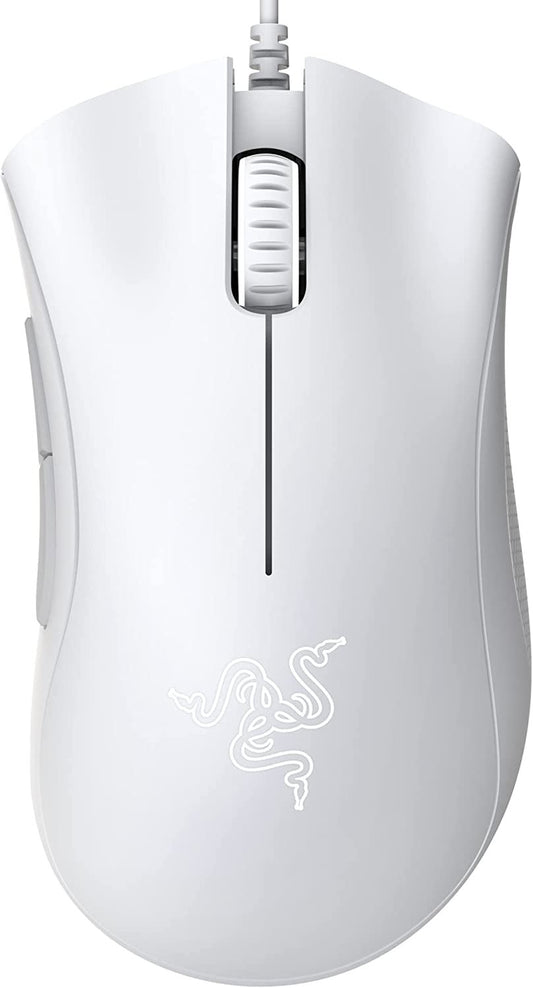 Razer DeathAdder Essential 2021 White Edition USB A Wired Optical 6400 DPI Gaming Mouse - NWT FM SOLUTIONS - YOUR CATERING WHOLESALER