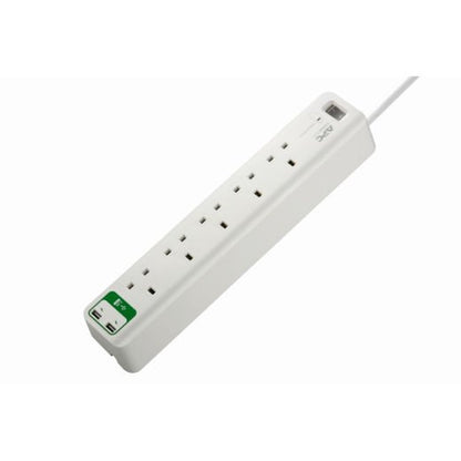 APC Essential SurgeArrest White 5 AC Outlets with 2 Port USB 230 V 1.83 m - NWT FM SOLUTIONS - YOUR CATERING WHOLESALER