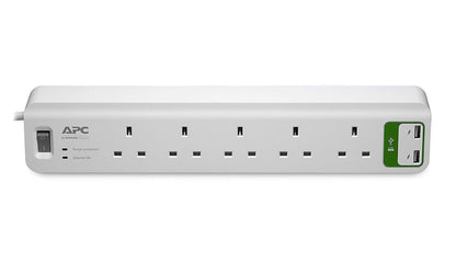 APC Essential SurgeArrest White 5 AC Outlets with 2 Port USB 230 V 1.83 m