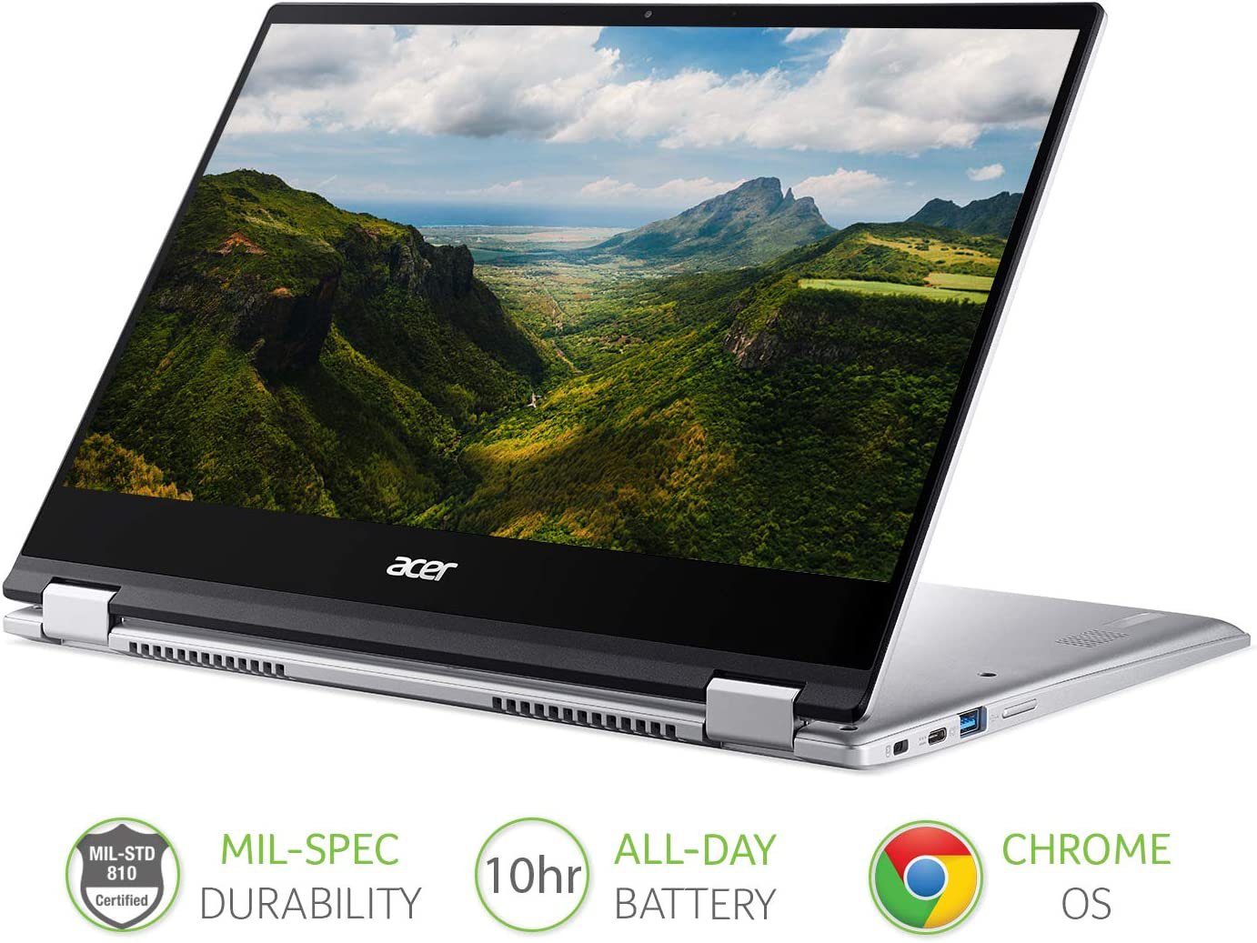 Acer Chromebook Spin 514 CP514-1H 14 Inch AMD Ryzen 3 3250C 4GB 128GB Chrome OS