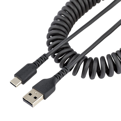 StarTech.com 0.5m USB A to C Coiled Heavy Duty Fast Charge and Sync Charging Cable - NWT FM SOLUTIONS - YOUR CATERING WHOLESALER
