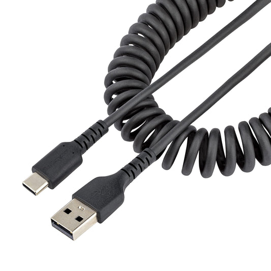 StarTech.com 0.5m USB A to C Coiled Heavy Duty Fast Charge and Sync Charging Cable - NWT FM SOLUTIONS - YOUR CATERING WHOLESALER