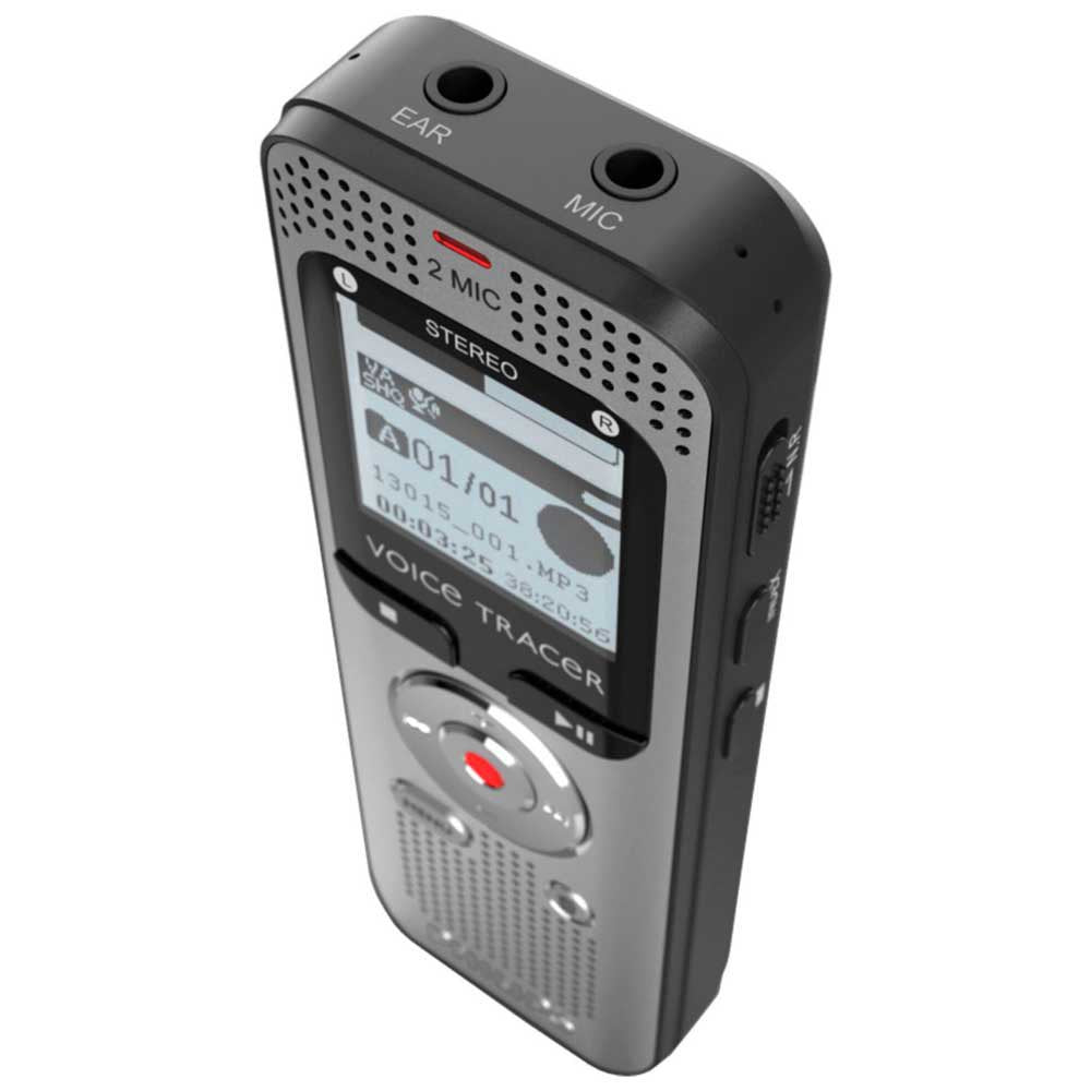 Philips Dictation DVT2010 VoiceTracer Audio Recorder 8GB Memory Chrome Silver