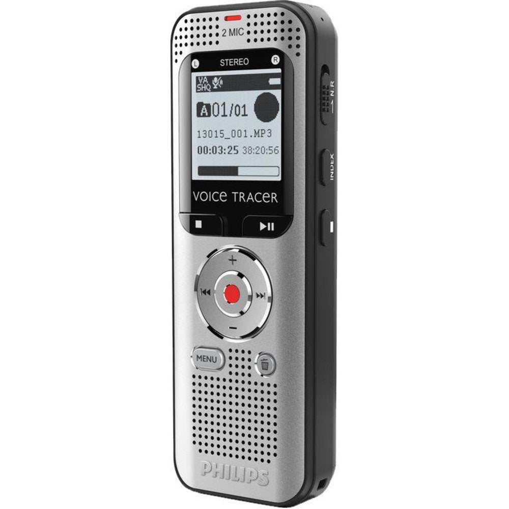Philips Dictation DVT2010 VoiceTracer Audio Recorder 8GB Memory Chrome Silver