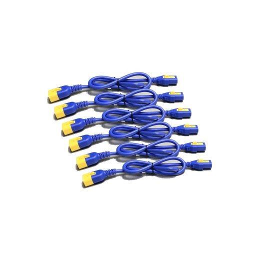 APC 6 x Locking Power Cord C13 C14 0.6m Blue - NWT FM SOLUTIONS - YOUR CATERING WHOLESALER