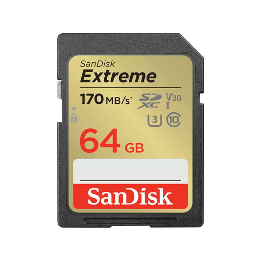 SanDisk Extreme 64GB SDXC UHS-1 Class 10 Memory Card - NWT FM SOLUTIONS - YOUR CATERING WHOLESALER