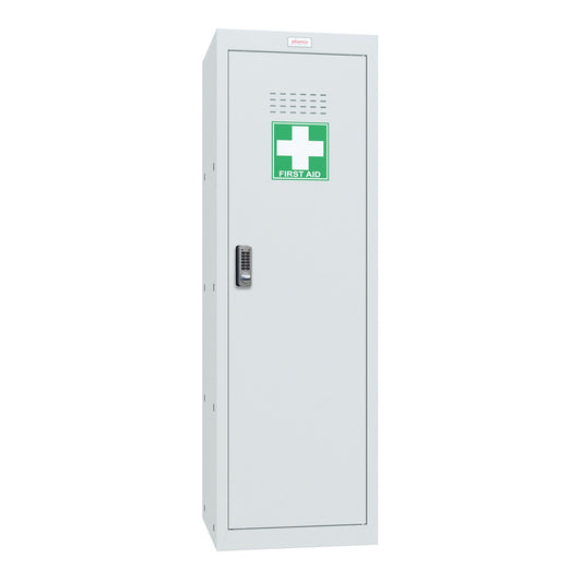 Phoenix MC Series Size 4 Cube Locker in Light Grey with Electronic Lock MC1244GGE - NWT FM SOLUTIONS - YOUR CATERING WHOLESALER