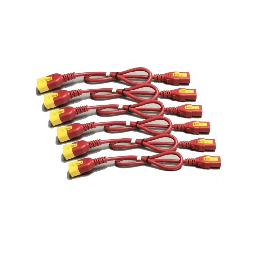 APC Power Cord Kit 6 Locking C13 C14 1.2m Red - NWT FM SOLUTIONS - YOUR CATERING WHOLESALER