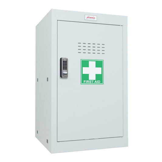 Phoenix MC Series Size 3 Cube Locker in Light Grey with Electronic Lock MC0644GGE - NWT FM SOLUTIONS - YOUR CATERING WHOLESALER