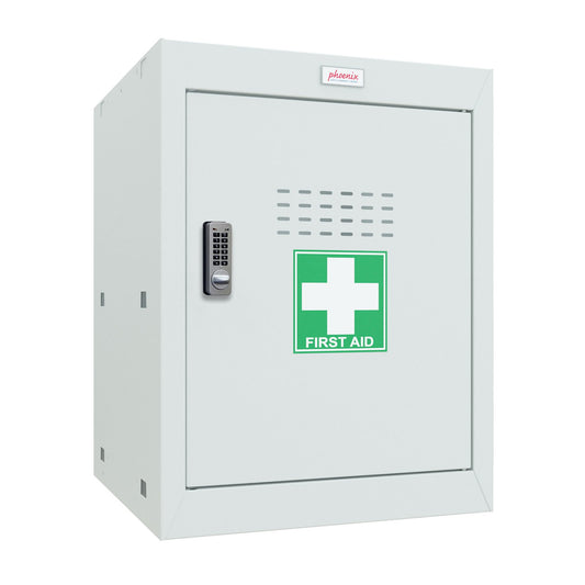 Phoenix MC Series Size 2 Cube Locker in Light Grey with Electronic Lock MC0544GGE - NWT FM SOLUTIONS - YOUR CATERING WHOLESALER