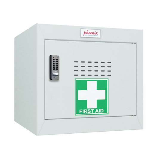 Phoenix MC Series Size 1 Cube Locker in Light Grey with Electronic Lock MC0344GGE - NWT FM SOLUTIONS - YOUR CATERING WHOLESALER