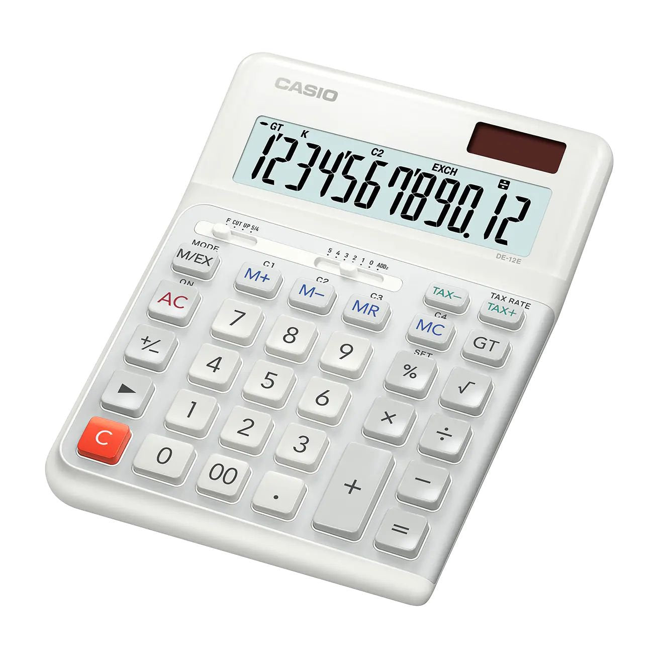 Casio DE-12E-WE 12 Digit Big Ergonomic Desk Calculator DE-12E-WE-WA-EP