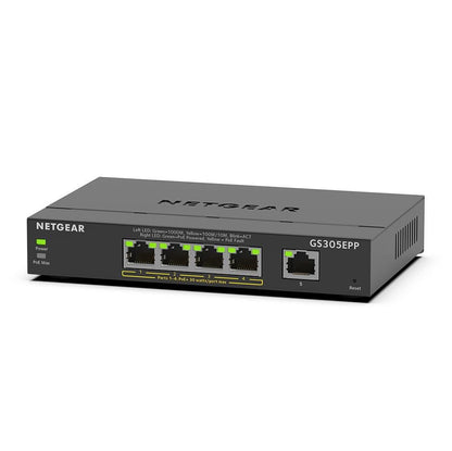 Netgear GS305EPP 5 Port Managed L3 Gigabit Power Over Ethernet Network Switch - NWT FM SOLUTIONS - YOUR CATERING WHOLESALER