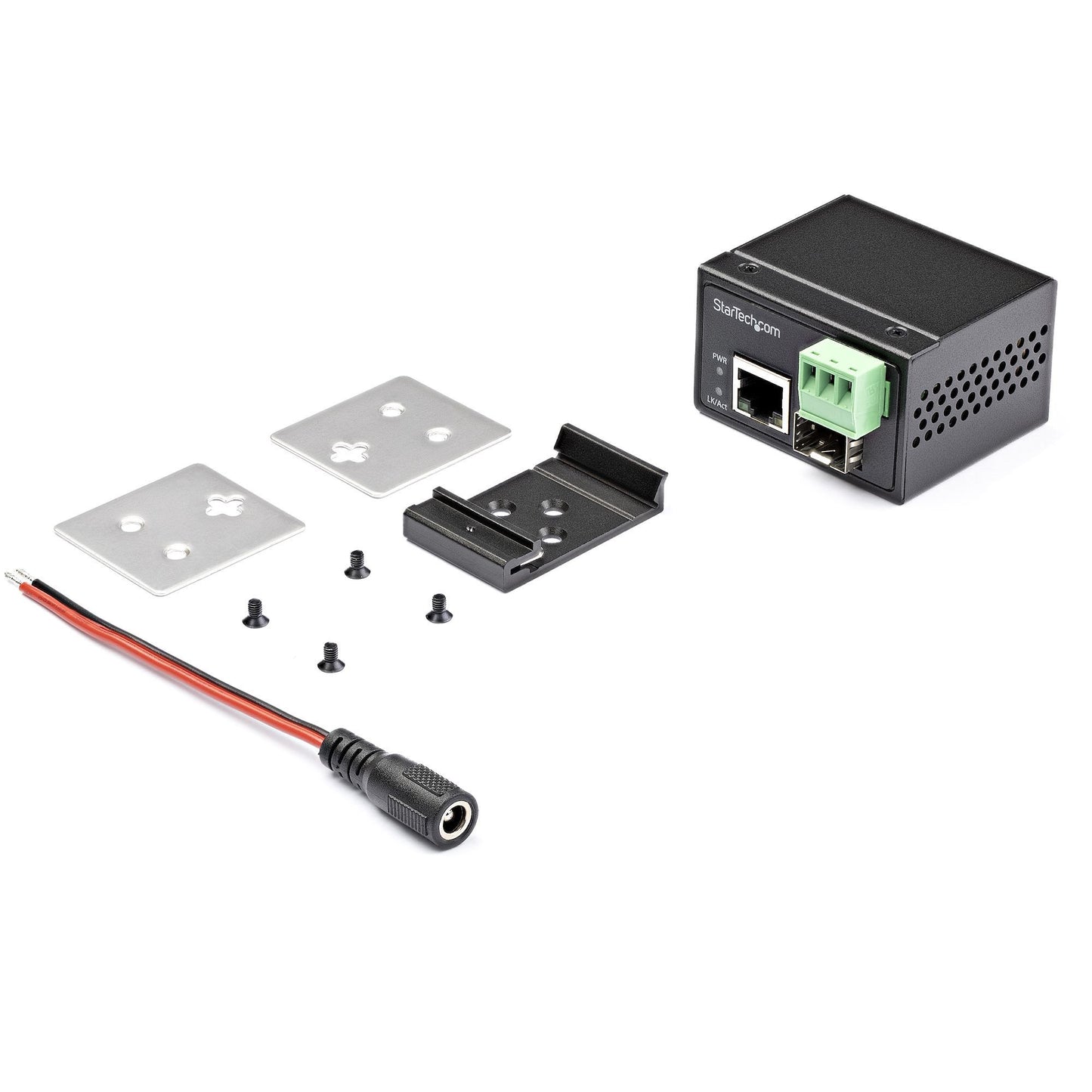 StarTech.com Industrial Fibre to Ethernet Media Converter - 100Mbps SFP to RJ45 Cat6