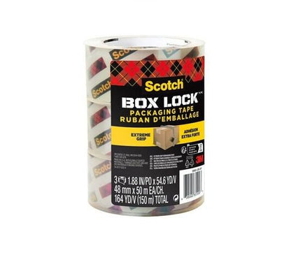 Scotch Box Lock Packaging Tape 3950-LR3-DC 48 mm x 50 m (Pack 3) 7100262924