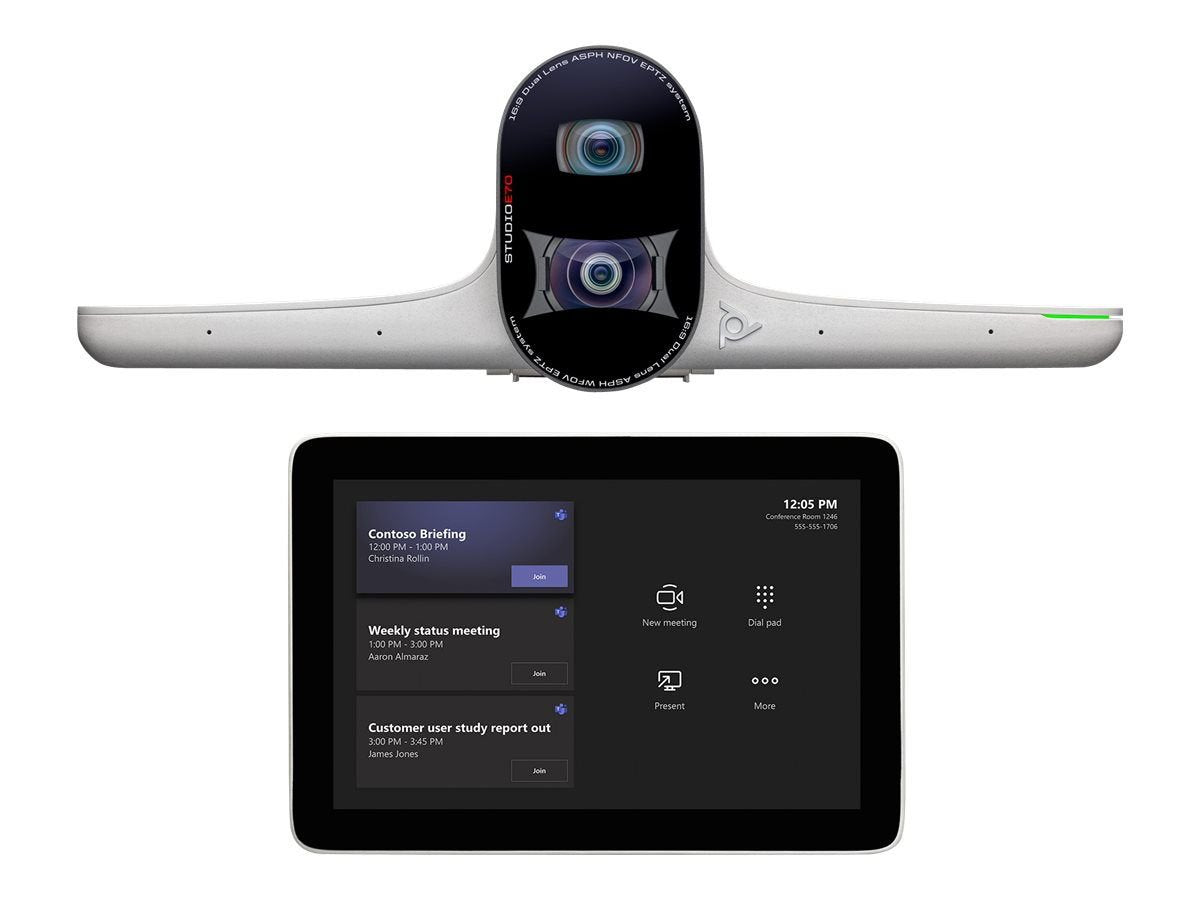 Poly E70 Studio Large Room Kit and Poly Room PC for Microsoft Teams Rooms