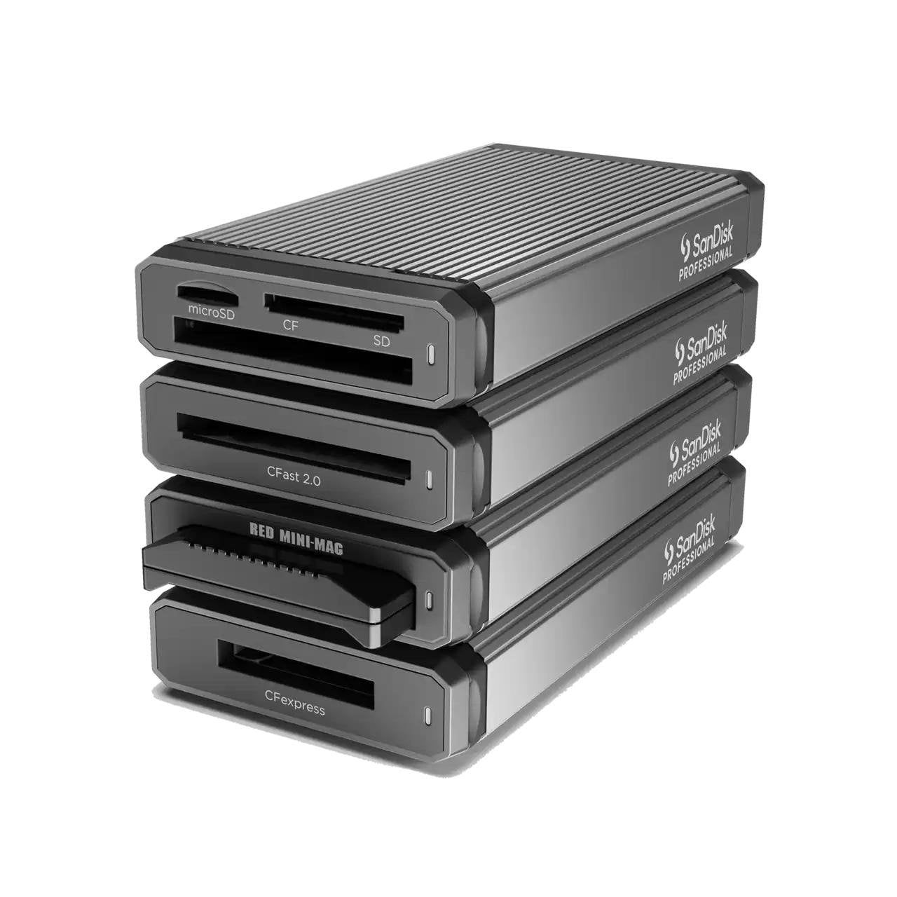 SanDisk RED Mini Mag USB C Card Reader Grey