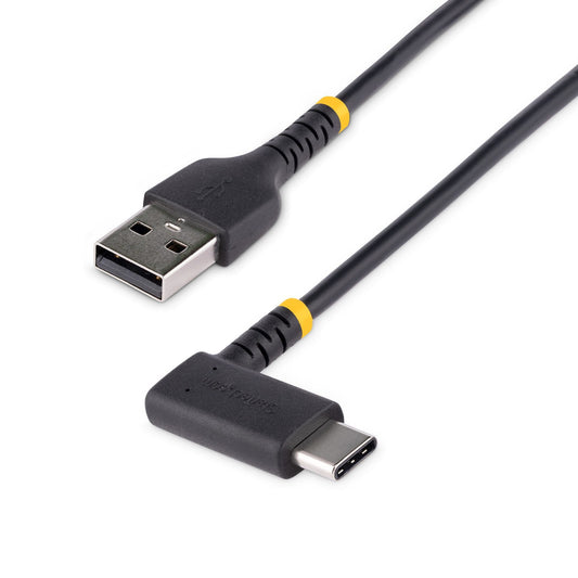 StarTech.com 1m USB A to Right Angle USB C Heavy Duty Fast Charging Cable - NWT FM SOLUTIONS - YOUR CATERING WHOLESALER