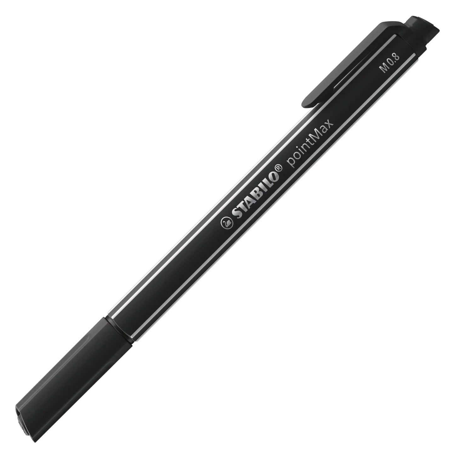 STABILO pointMax Nylon Tip Writing pen 0.4mm Line Black (Pack 10) 488/46