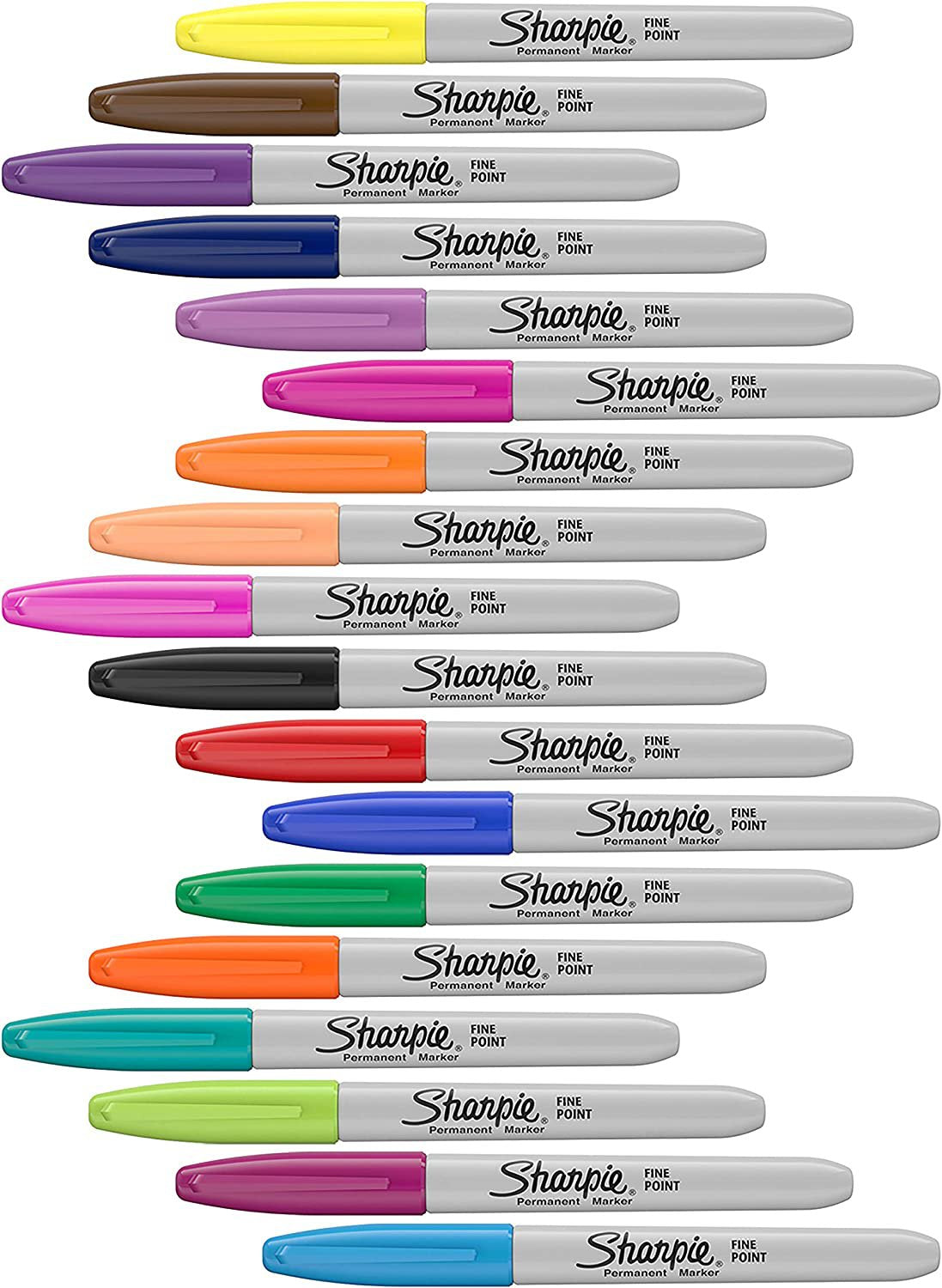 Sharpie Permanent Fine Markers Assorted Fun Colours (Pack 18) 1996112