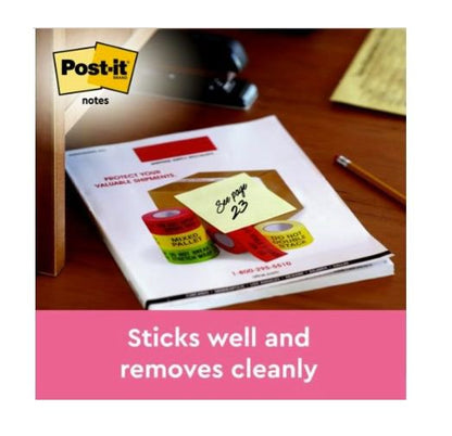 Post-it Notes 76x127mm 100 Sheets Canary Yellow (Pack 12) 7100290165