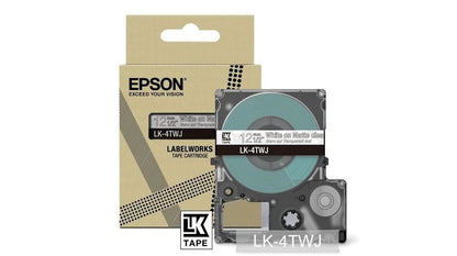 Epson LK-4TWJ White on Matte Clear Tape Cartridge 12mm - C53S672068