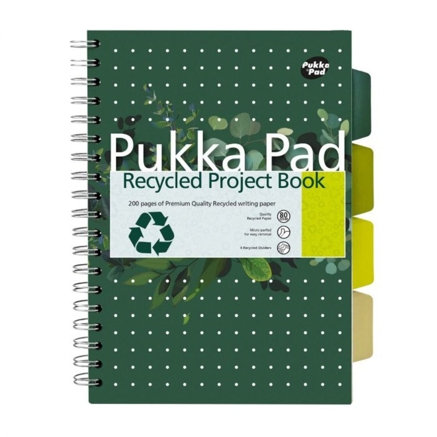 Pukka Recycled Project Book B5 Wirebound 200 Pages Recycled Card Cover (Pack 3) 6052-REC - NWT FM SOLUTIONS - YOUR CATERING WHOLESALER