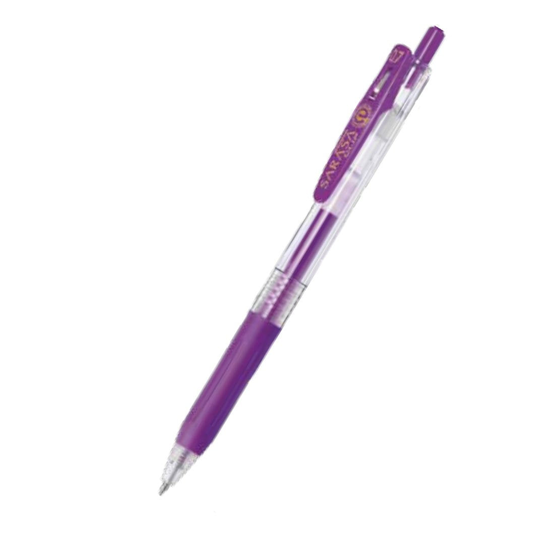 Zebra Sarasa Clip Eco Gel Pen Medium Point Violet (Pack 12) - 35148 - NWT FM SOLUTIONS - YOUR CATERING WHOLESALER