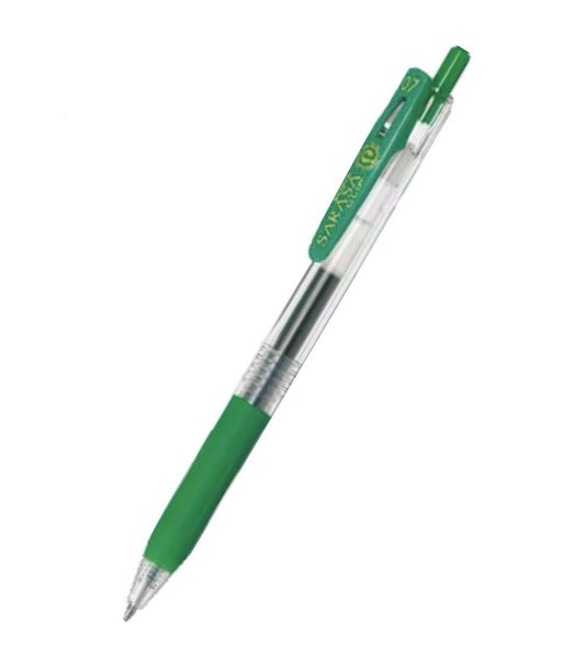 Zebra Sarasa Clip Eco Gel Pen Medium Point Green (Pack 12) - 14325 - NWT FM SOLUTIONS - YOUR CATERING WHOLESALER