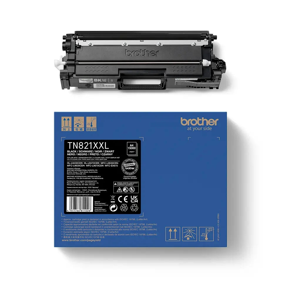 Brother Extra High Capacity Black Toner Cartridge 15K pages - TN821XXLBK