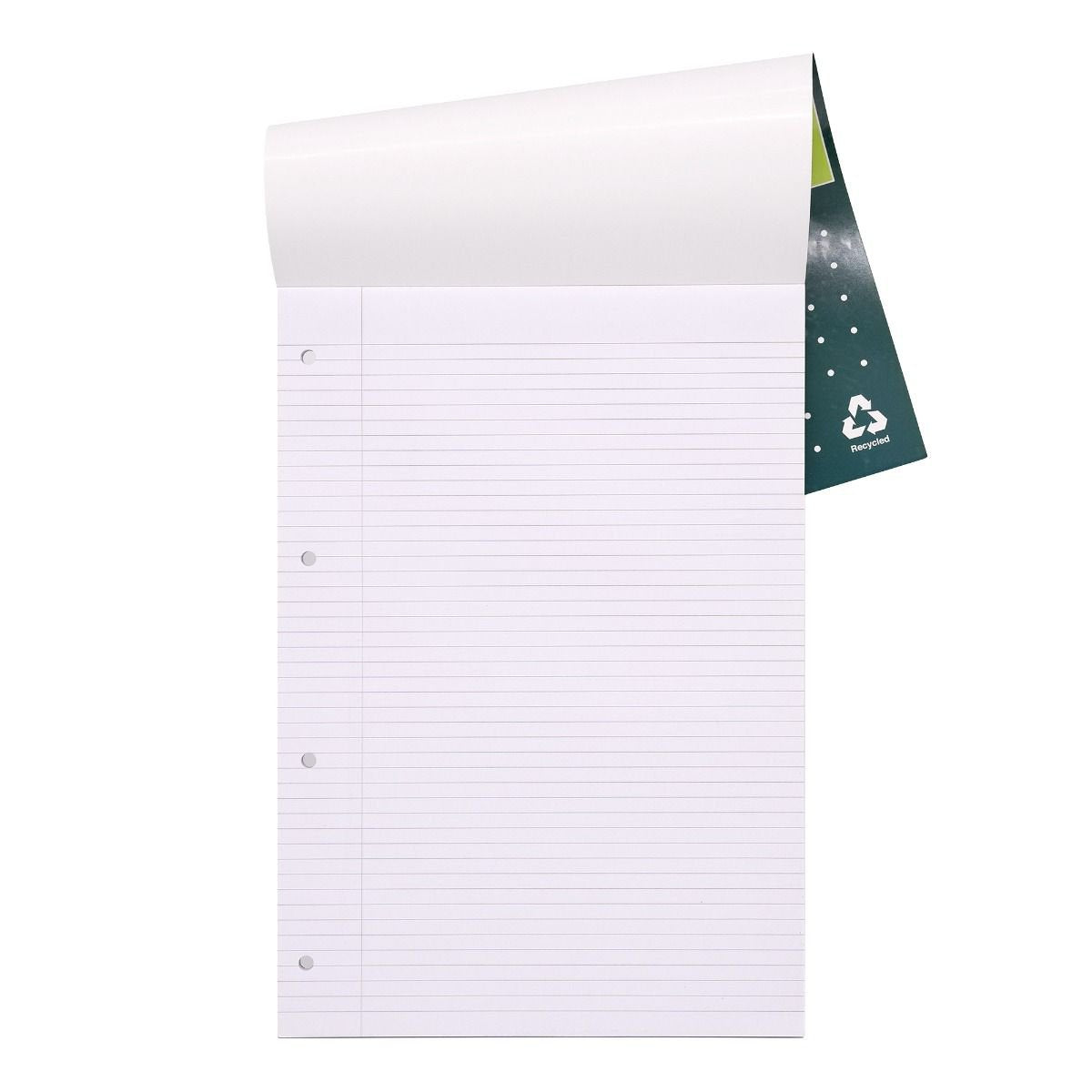 Pukka Recycled Refill Pad A4 100 Recycled Pages 80gsm 4 Hole Punched (Pack 6) RCREF50