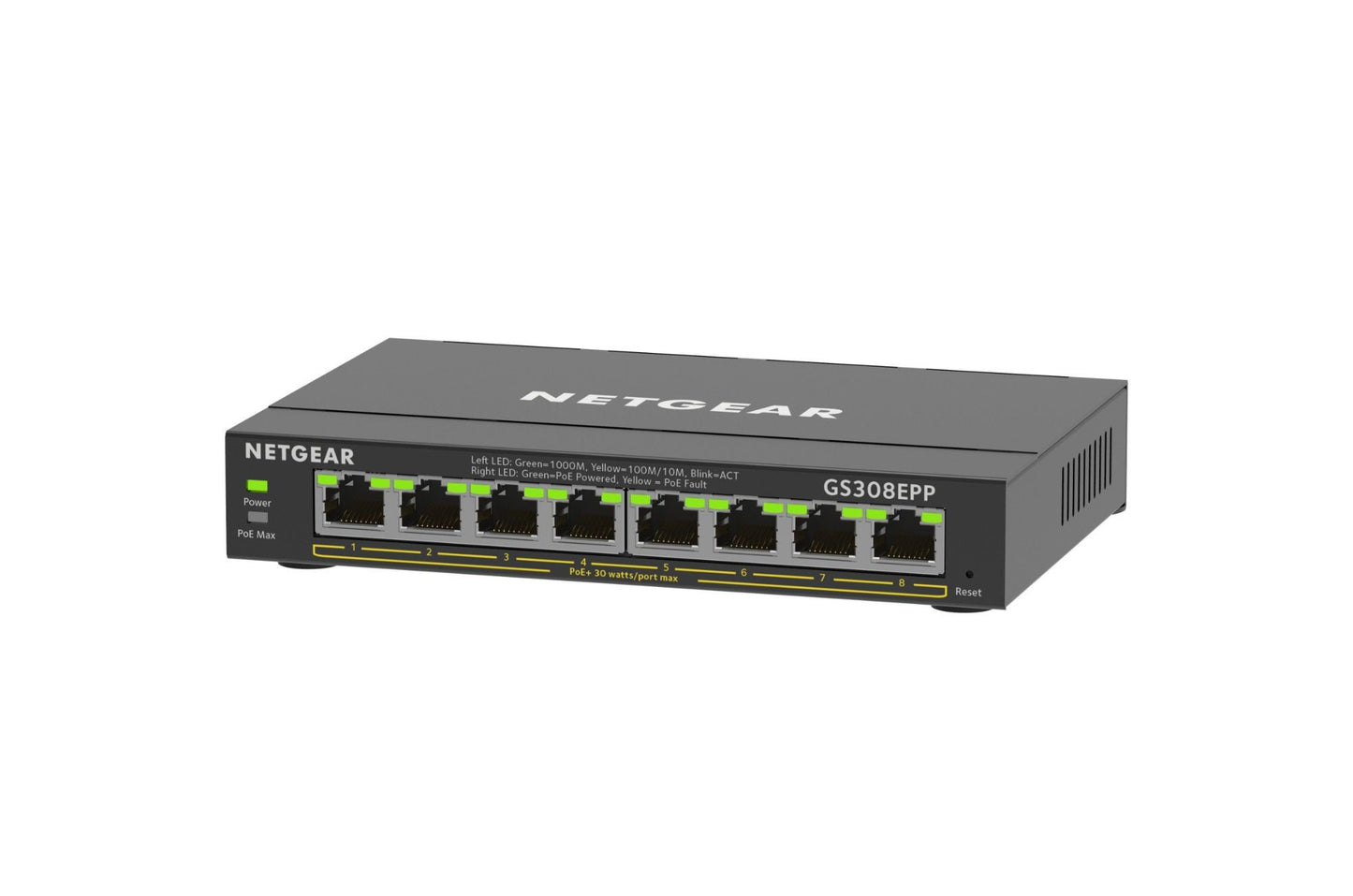 NETGEAR GS308EPP 8 Port Managed L2 L3 Gigabit Ethernet Power over Ethernet Network Switch