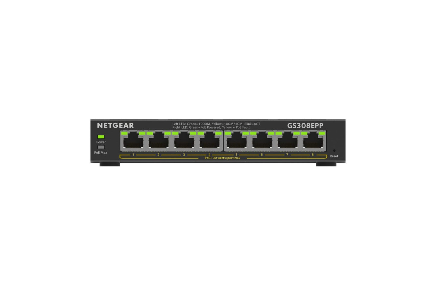 NETGEAR GS308EPP 8 Port Managed L2 L3 Gigabit Ethernet Power over Ethernet Network Switch