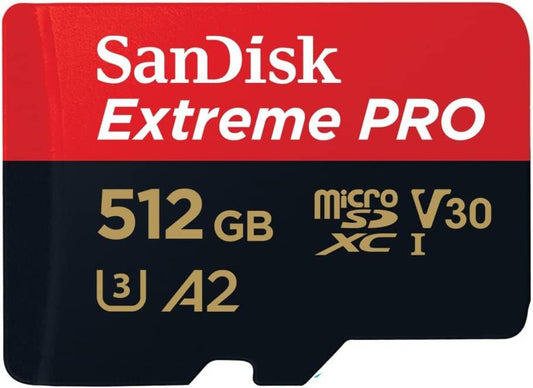 SanDisk Extreme PRO 512GB MicroSDXC UHS-I Class 10 Memory Card and Adapter - NWT FM SOLUTIONS - YOUR CATERING WHOLESALER