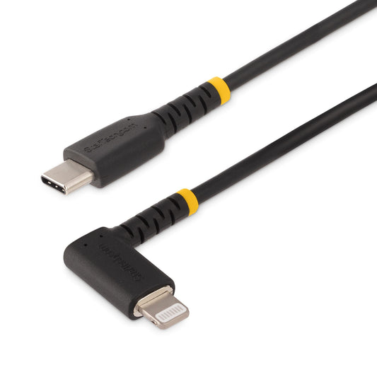 StarTech.com 1m USB C to Lightning Angled Black Cable - NWT FM SOLUTIONS - YOUR CATERING WHOLESALER