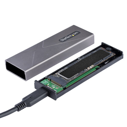 StarTech.com USB-C 10Gbps to M.2 NVMe or M.2 SATA SSD Enclosure Tool-free