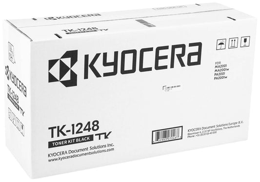 Kyocera TK1248 Black Toner Cartridge 1.5K pages - 1T02Y80NL0 - NWT FM SOLUTIONS - YOUR CATERING WHOLESALER