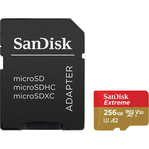 SanDisk Extreme PLUS 256GB MicroSDXC Memory Card and Adapter - NWT FM SOLUTIONS - YOUR CATERING WHOLESALER