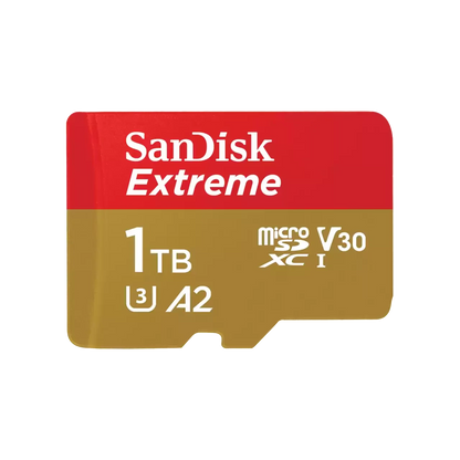 SanDisk Extreme 1TB Class 3 UHS-I MicroSDXC Memory Card and Adapter