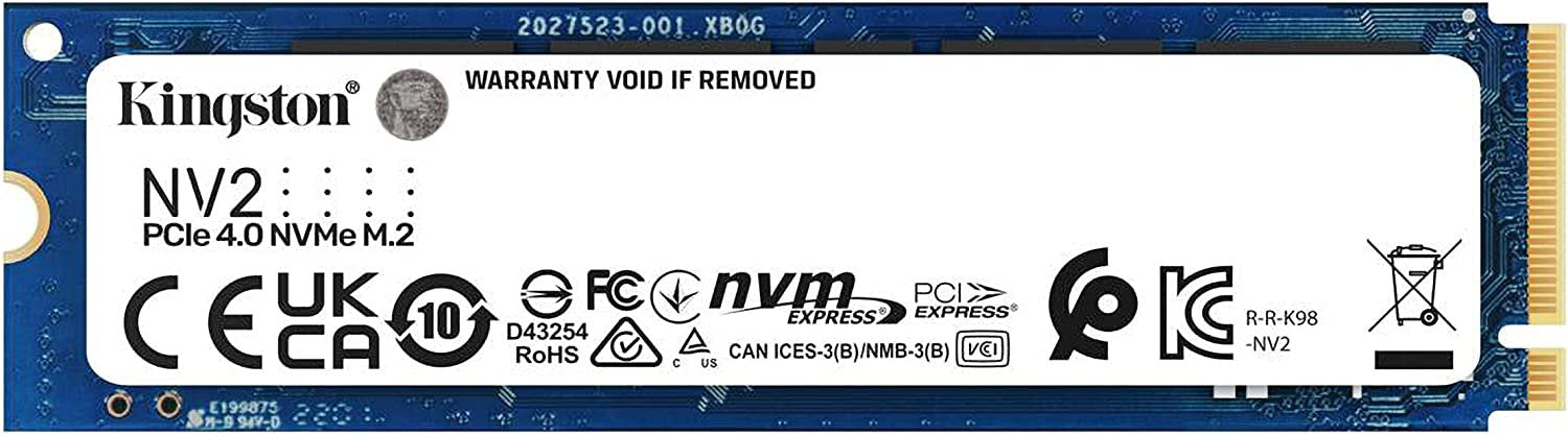 Kingston Technology NV2 M.2 500GB PCI Express 4.0 NVMe Internal Solid State Drive - NWT FM SOLUTIONS - YOUR CATERING WHOLESALER