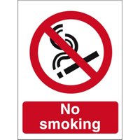 Stewart Superior No Smoking Sign 150x200mm - P089SAV-A5 - NWT FM SOLUTIONS - YOUR CATERING WHOLESALER